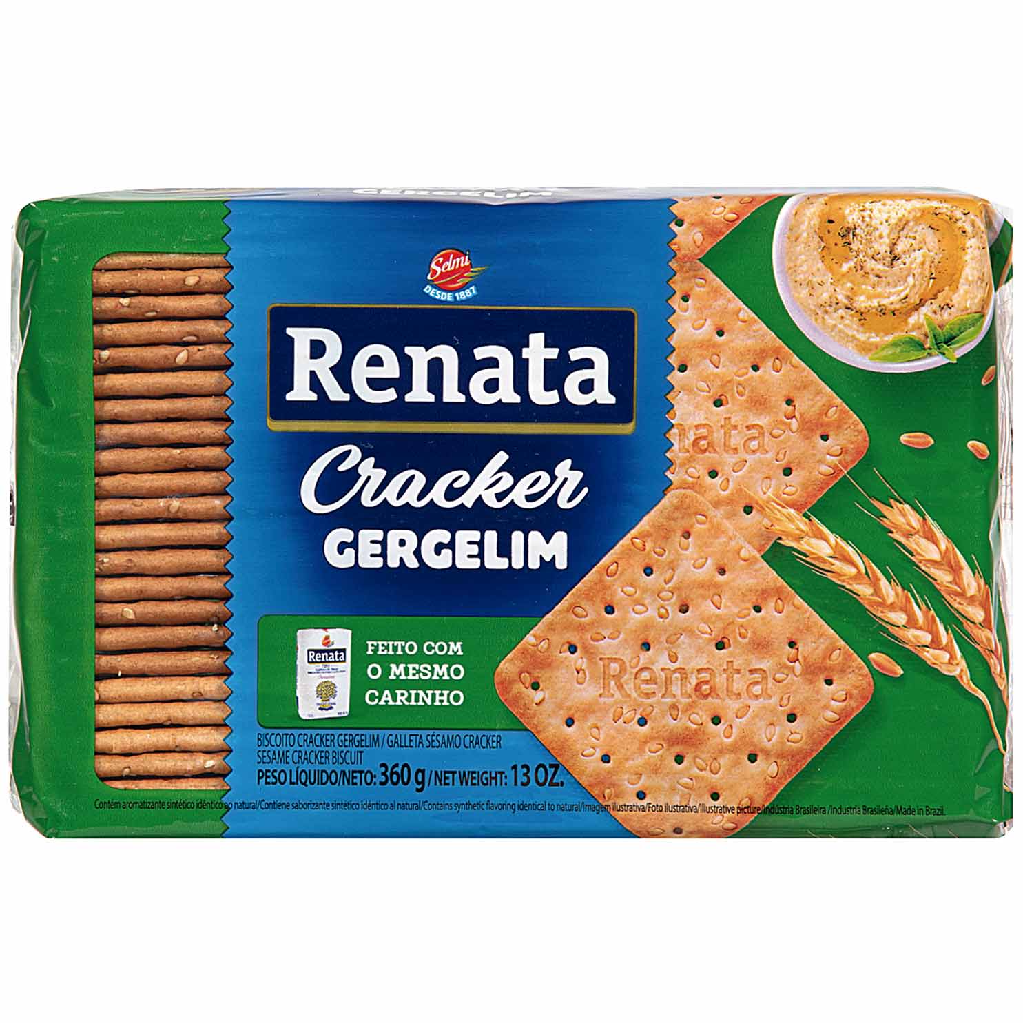 Biscoito Cream Cracker Gergelim Renata 360g
