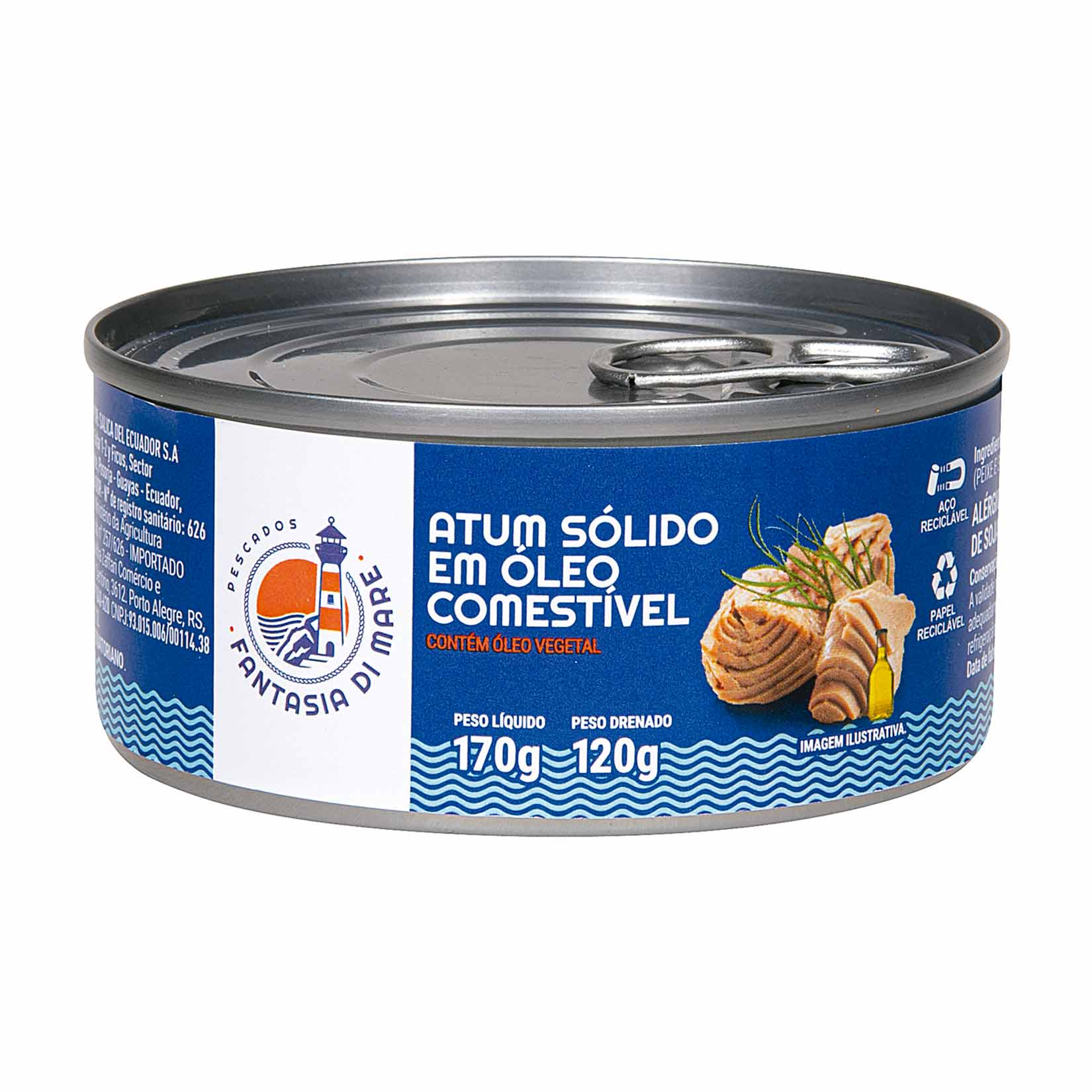 Atum Sólido em Óleo Comestível Fantasia di Mare 170g