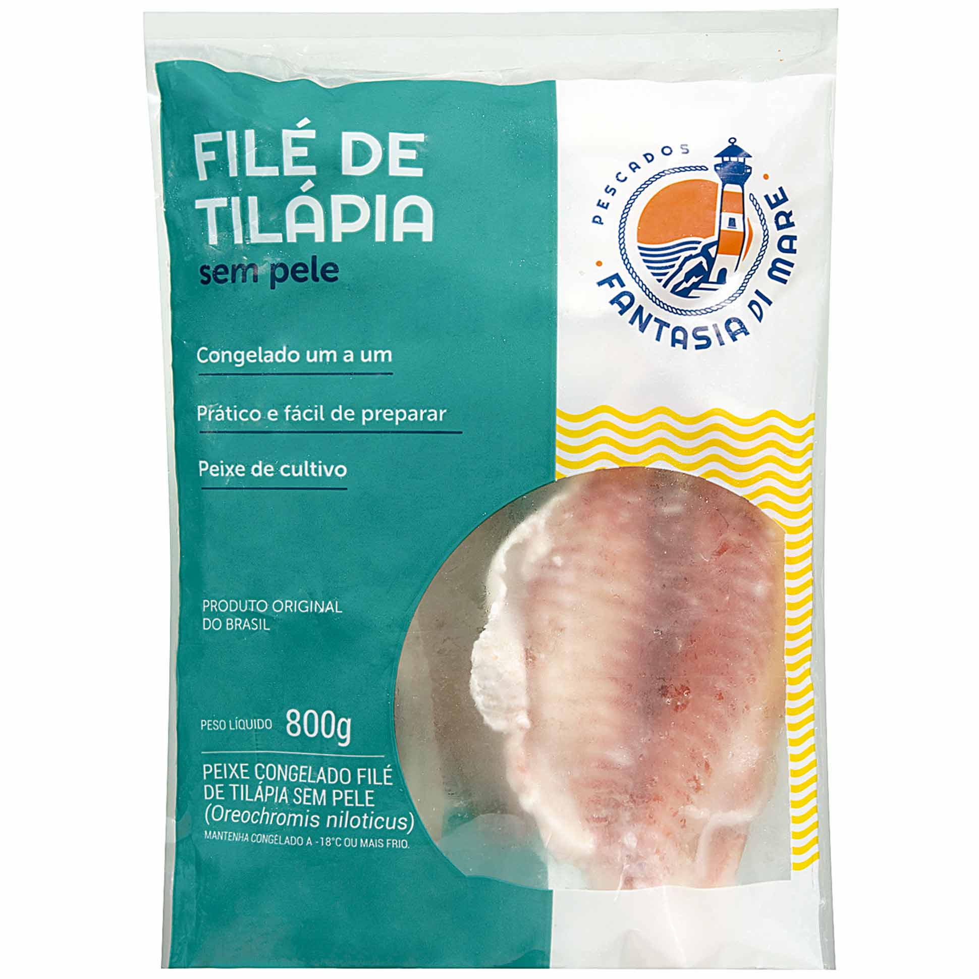 Filé de Tilápia Congelado Fantasia Di Mare 800g