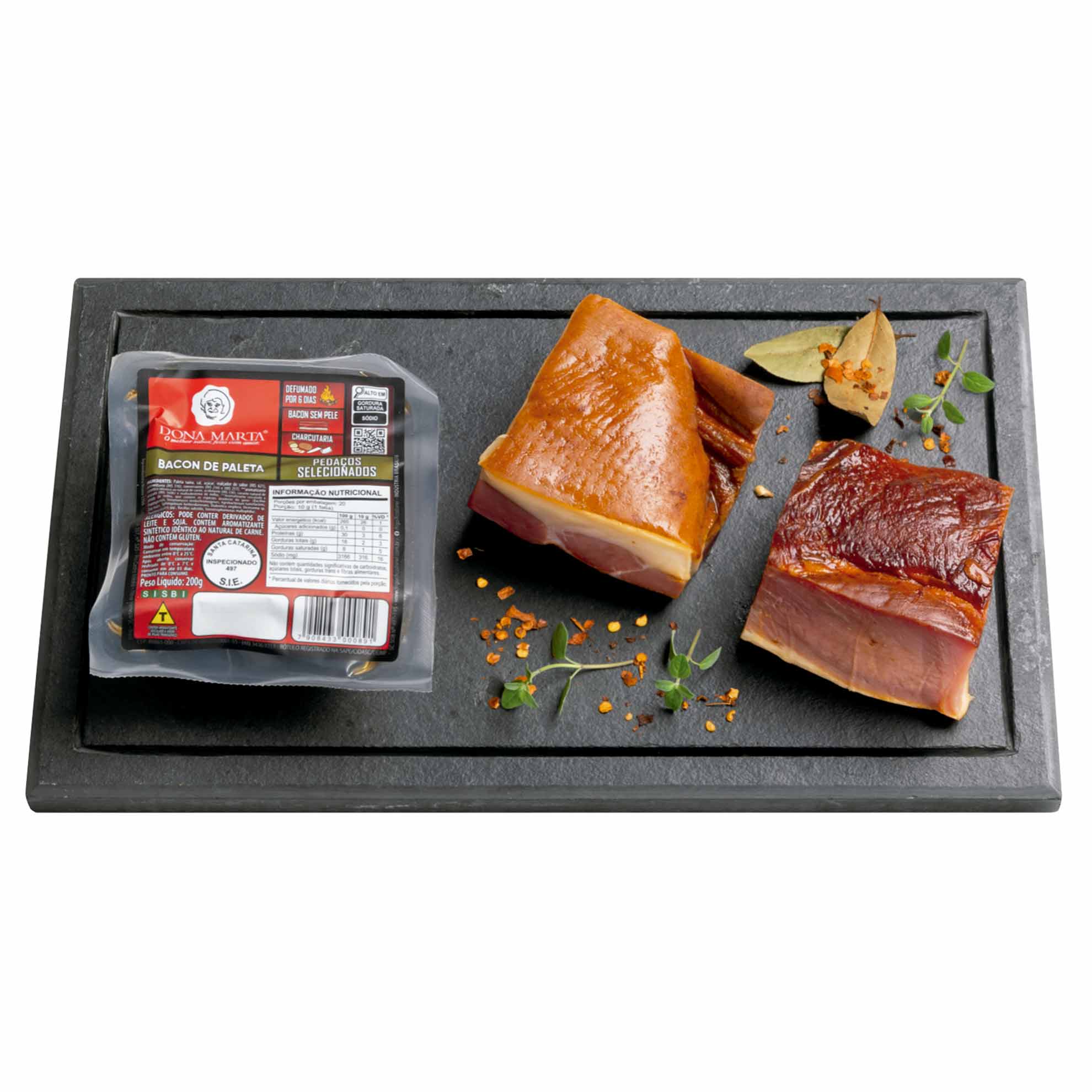 Bacon de Paleta Defumado Dona Marta 200g