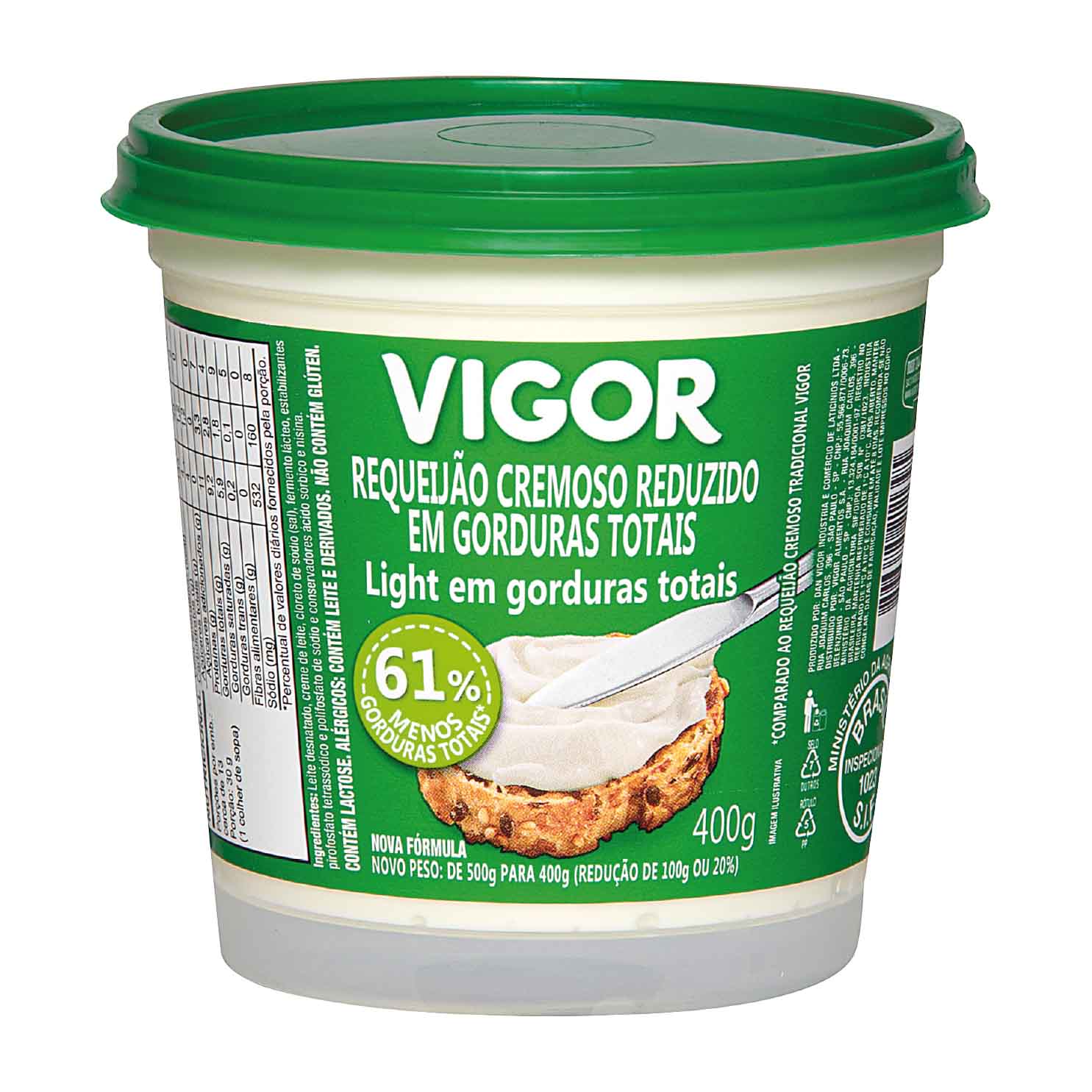 Requeijão Cremoso Light Vigor 400g