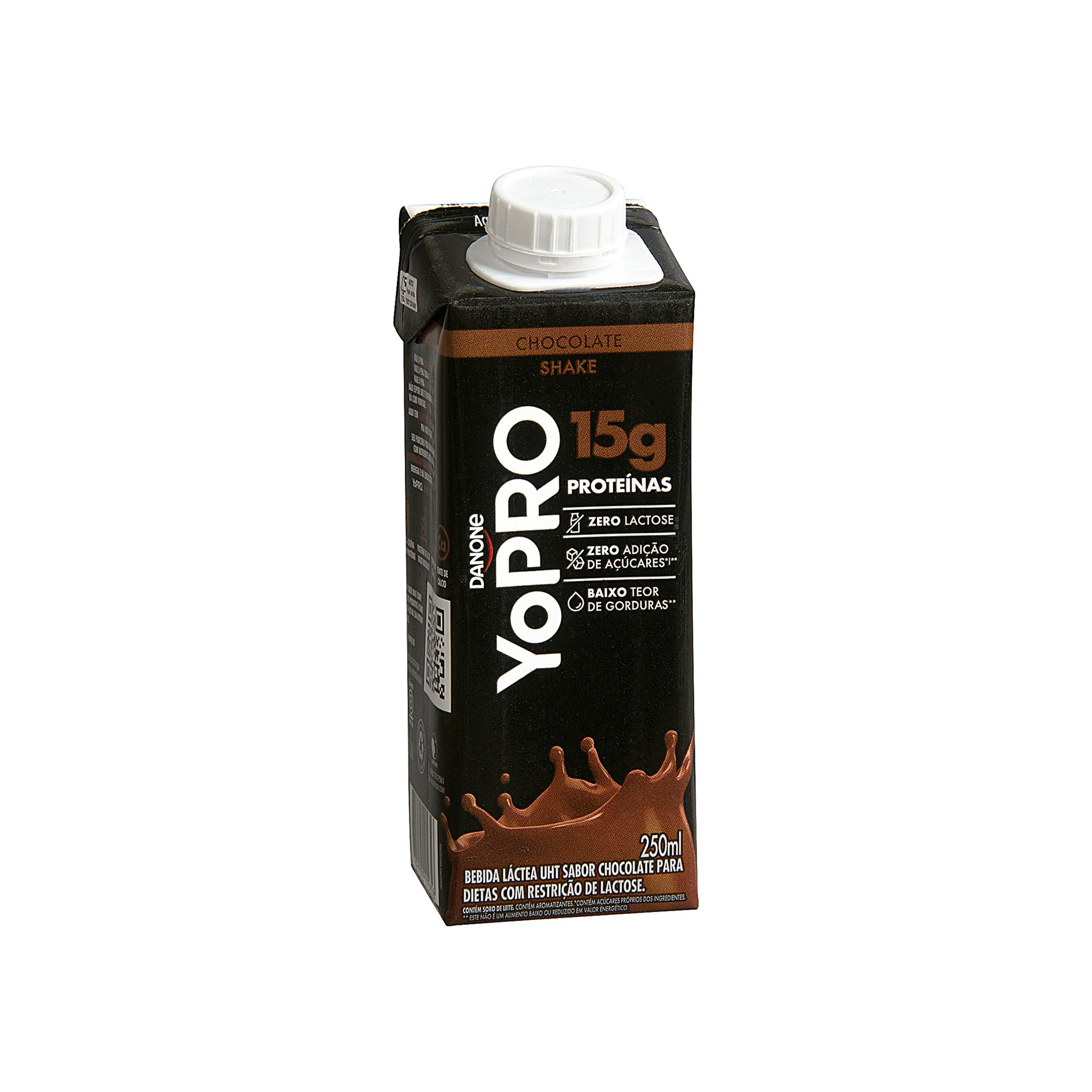 Bebida Láctea de Chocolate Zero Lactose 15g Proteínas YoPRO Danone 250ml