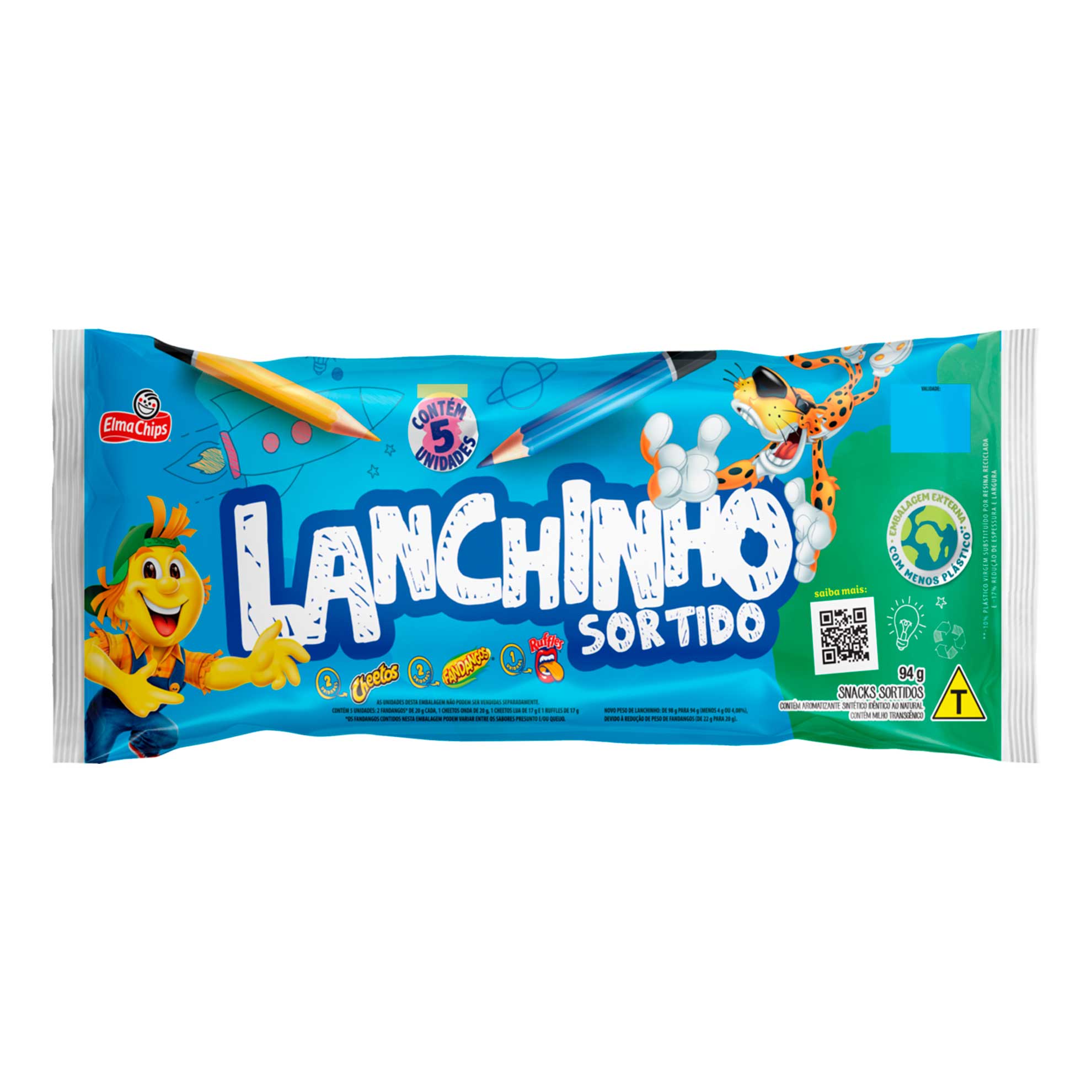 Salgadinhos Elma Chips Lanchinho Sortido 94g 5 unidades