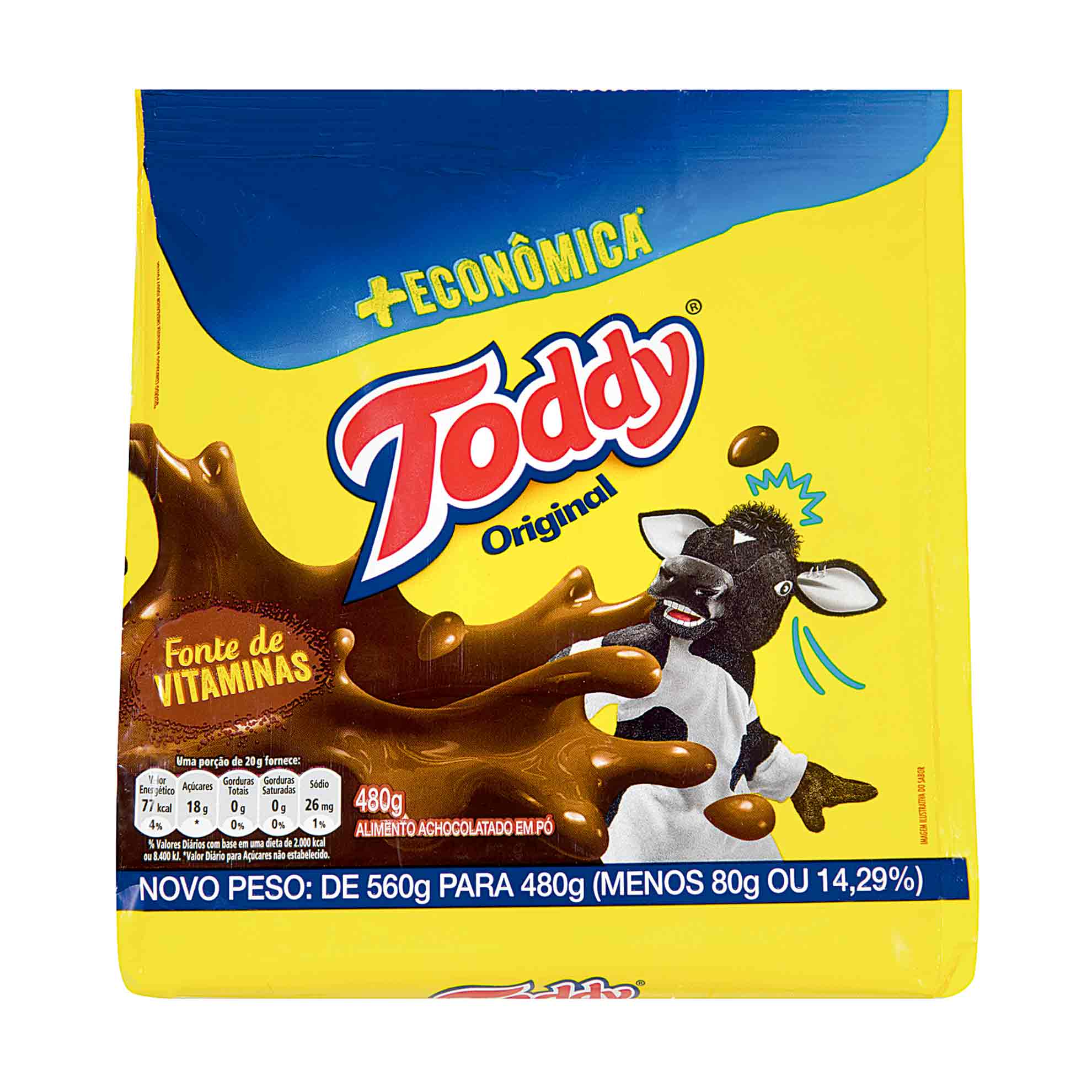 Achocolatado em Pó Toddy Original Sachê 480g