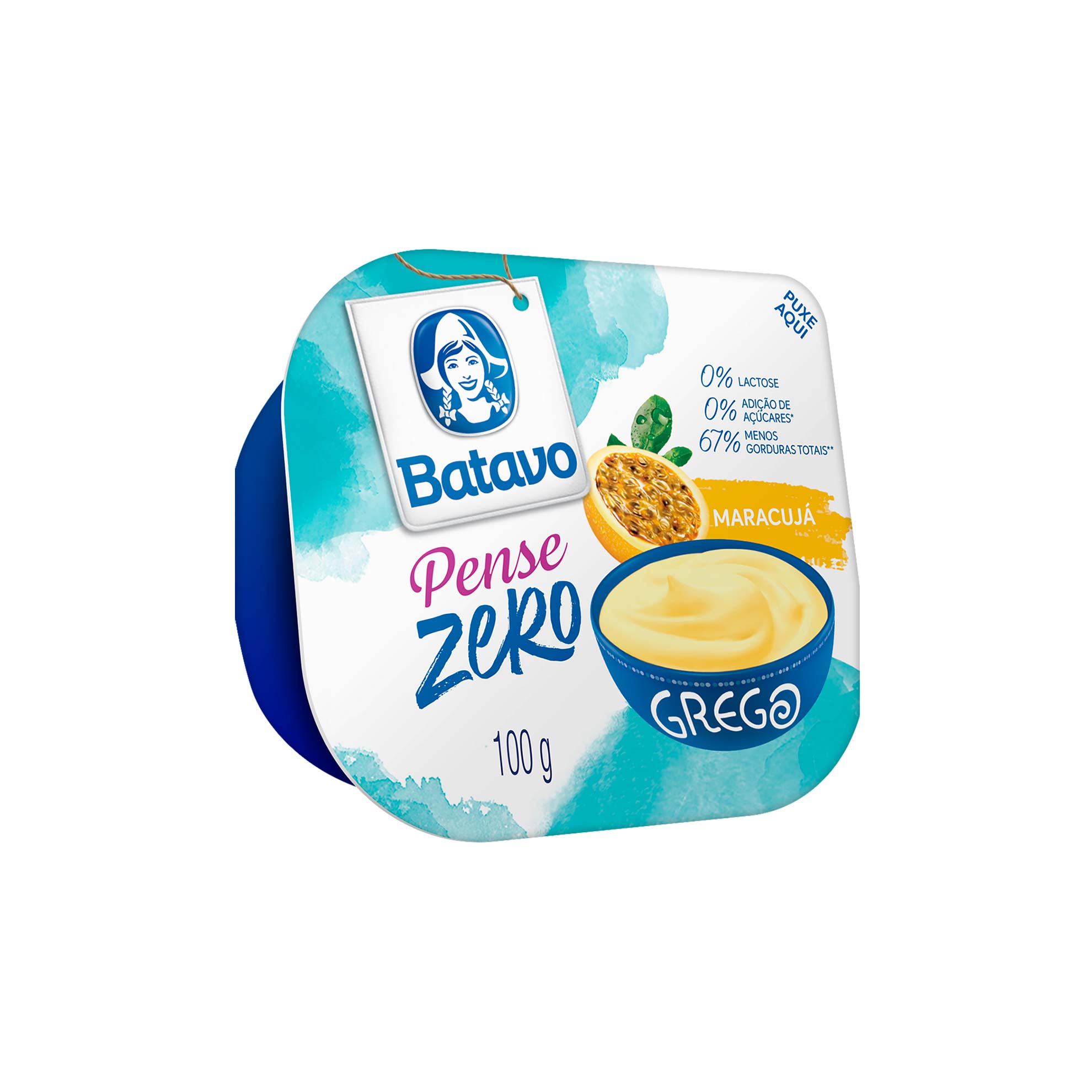 Iogurte de Maracujá Grego Pense Zero Batavo 100g