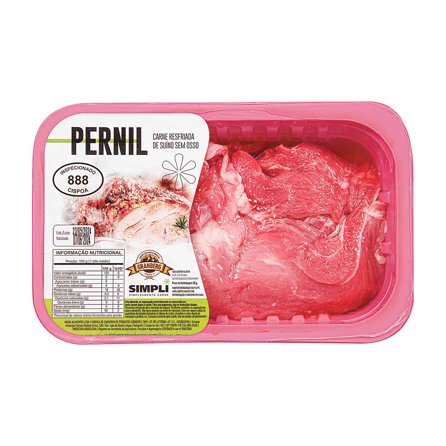 Pernil Suíno Resfriado sem Osso Granberg
