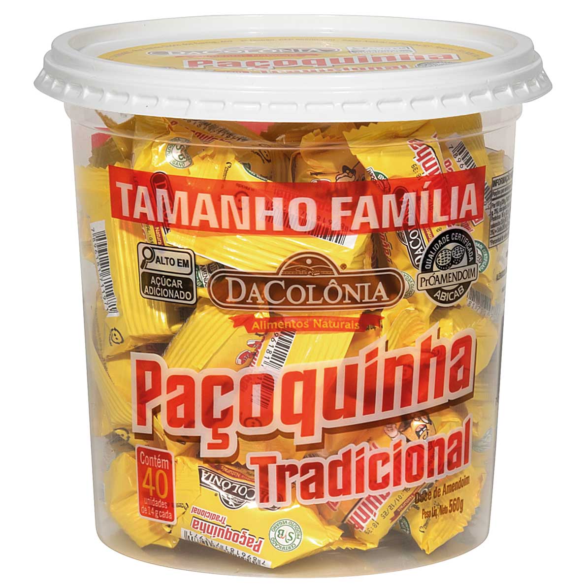 Paçoca Tradicional DaColônia 560g Tamanho Família