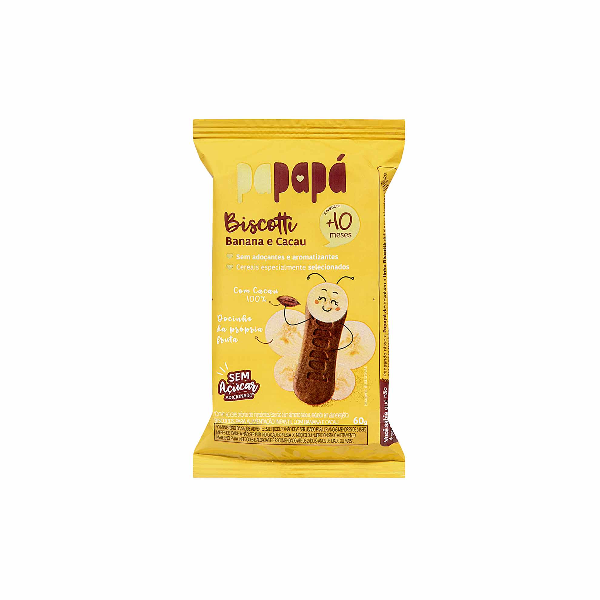 Biscoito de Banana e Cacau Papapá 60g