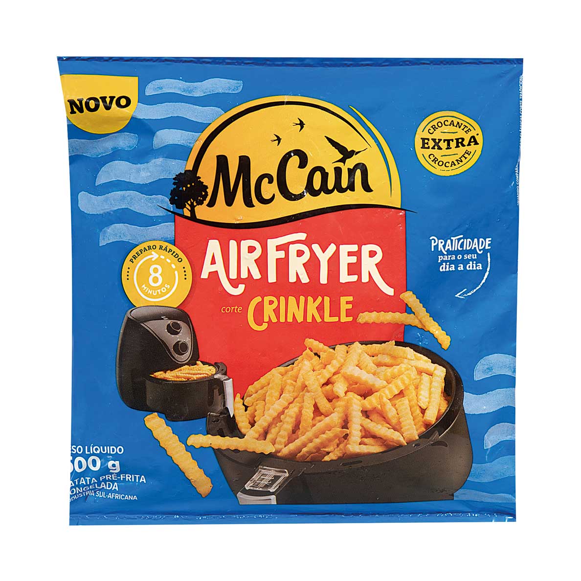 Batata Palito Pré-frita Extra Crocante Crinkle Congelada McCain 500g