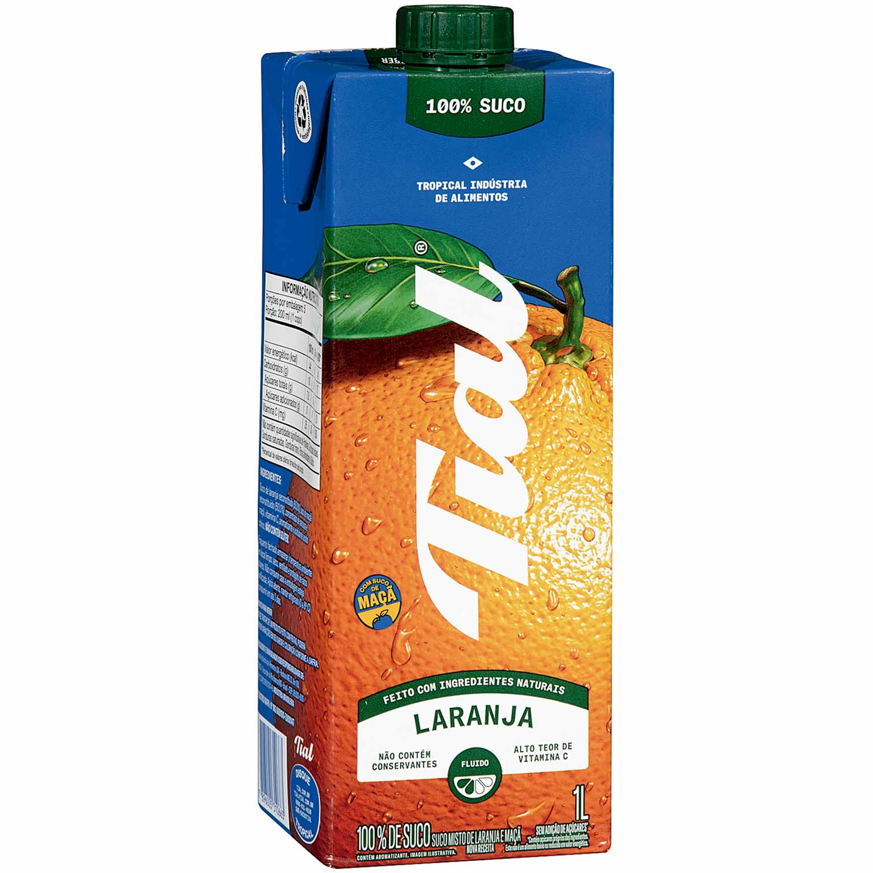 Suco de Laranja sem Adição de Açúcar 100% Suco Tial 1 Litro