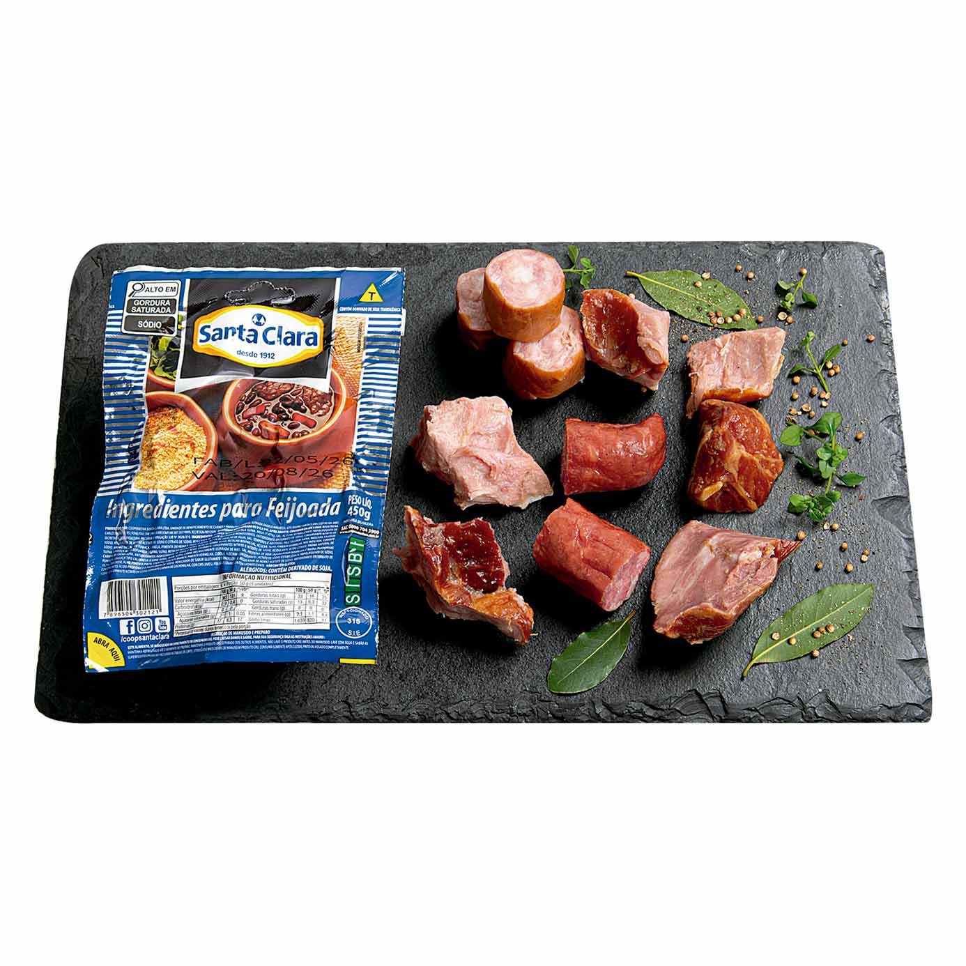 Ingredientes para Feijoada Santa Clara 450g