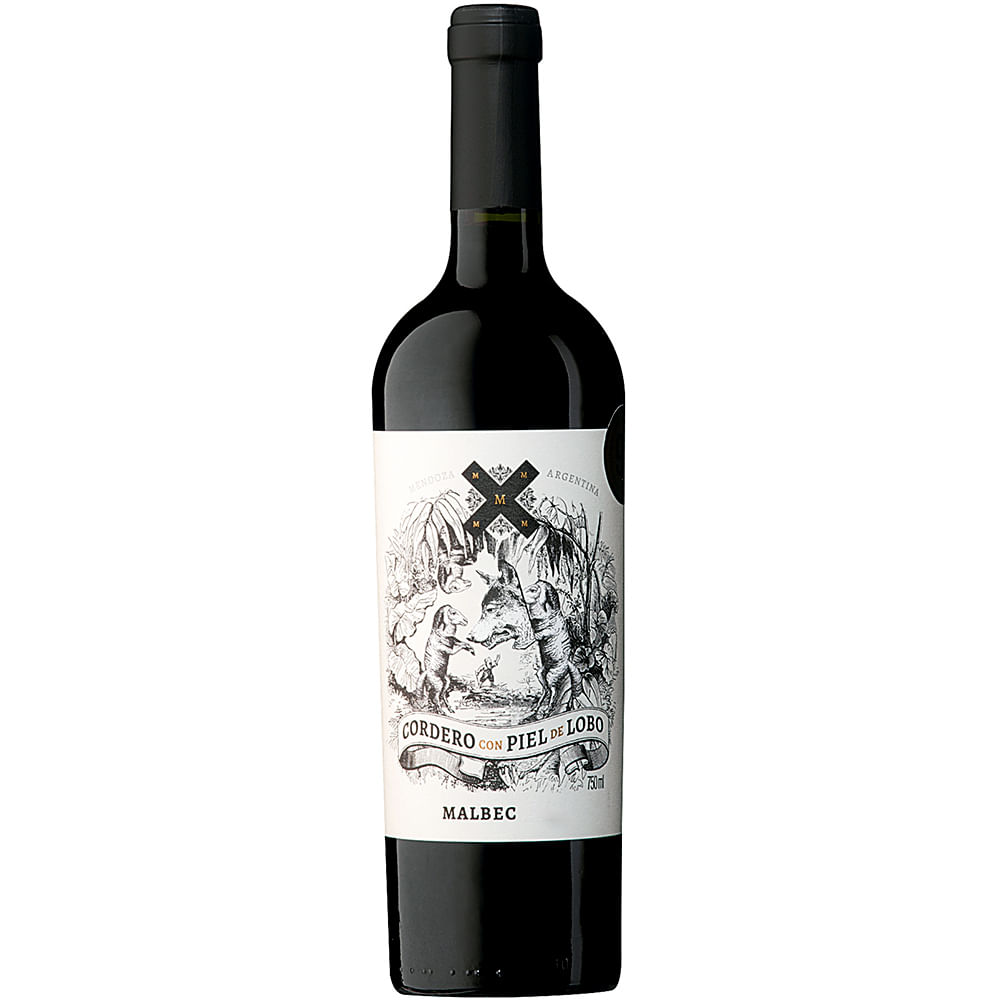 Cordero con Piel de Lobo Malbec Argentino Vinho Tinto 750ml